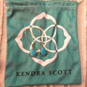 Kendra Scott turquoise & gold earrings
